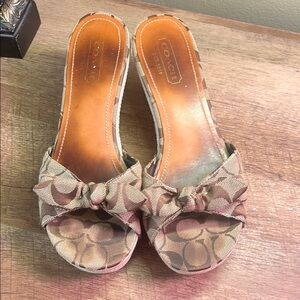 Coach Tan Sandals with Elegant Design